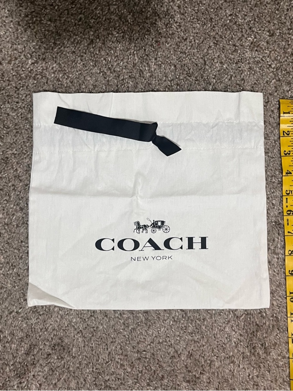#13 COACH Drawstring Dust Bag in White - Picture 2 of 3